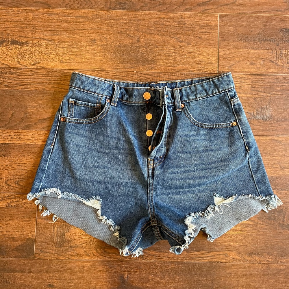 High rise jean shorts size 4